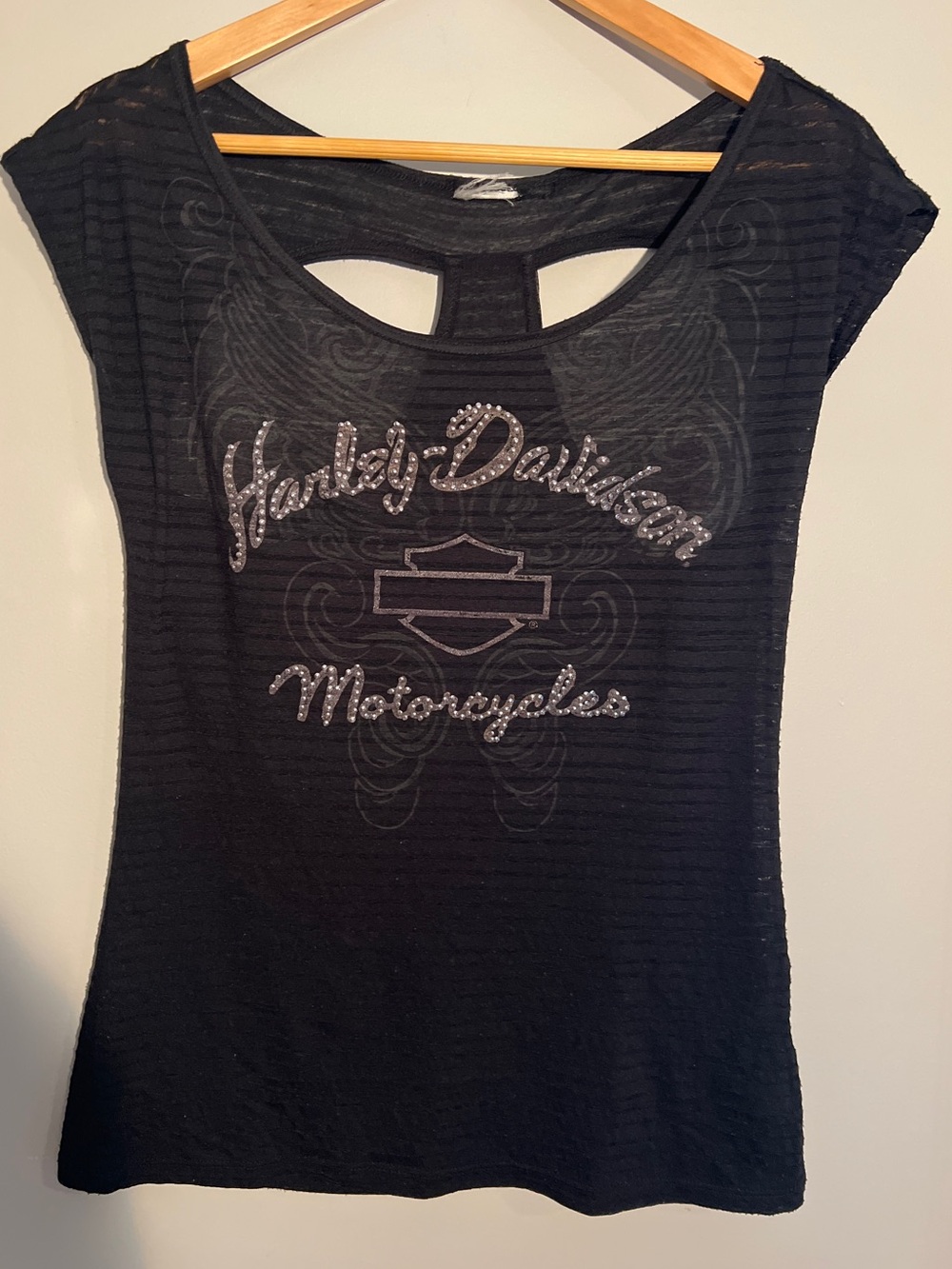 Harley-Davidson Black Studded Logo Top